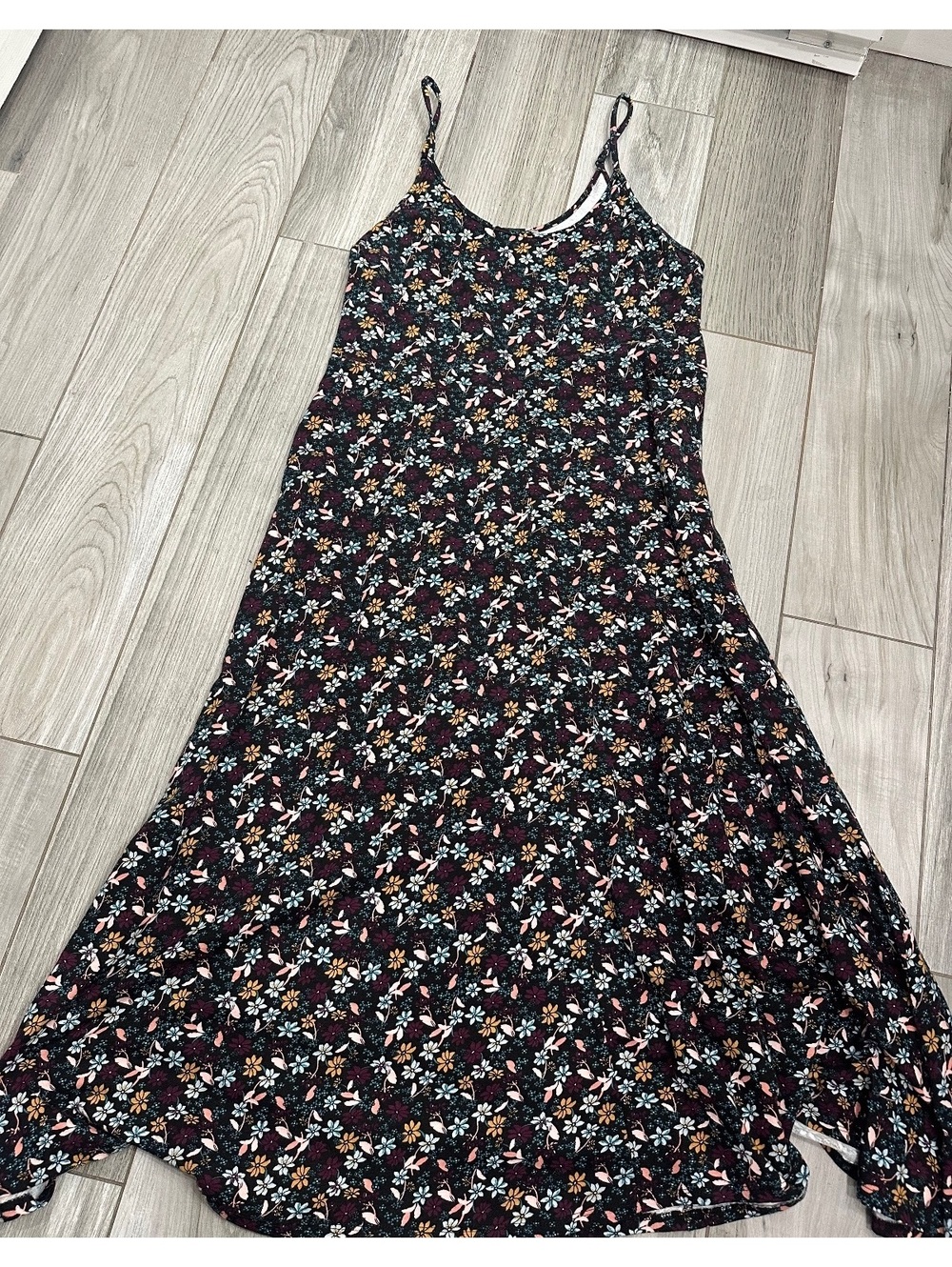 Who What Wear Floral Print Slip Dress Size Large